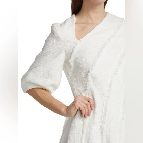 Jonathan Simkhai Rebekah Frayed Bouclé Mini Dress - Picture 3 of 12